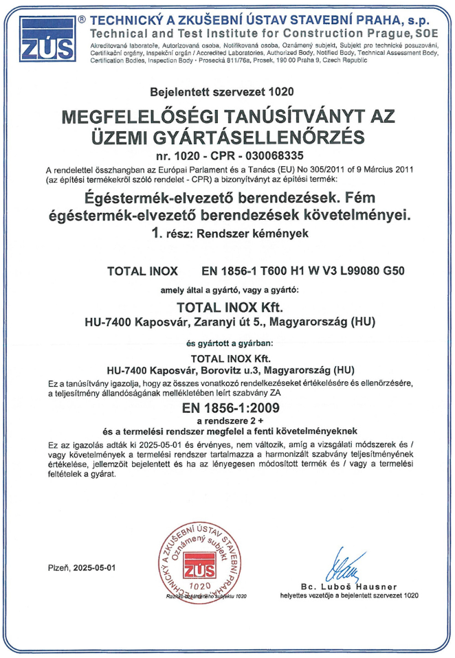 Tanúsítvány 1
